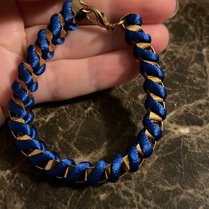 NIB dark blue rope woven chain bracelet